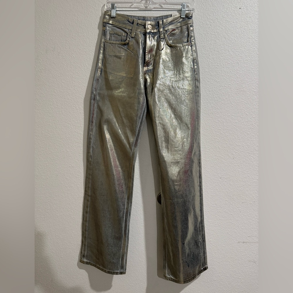 Silver Metallic Jeans